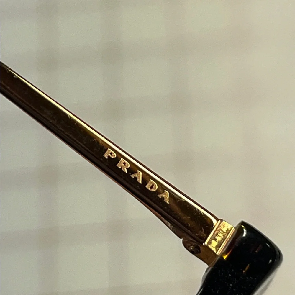 PRADA NWOT "Conceptual" VPR 11V Havana & Gold Mod Square/Cat Eye 53-17-140 Frame - Picture 7 of 16